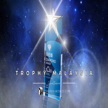 Star Blue Trophies at Trophy-World Malaysia | Custom Trophies & Plaques Supplier