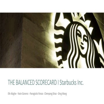 Starbucks Balanced Scorecard