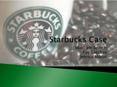 Starbucks case study