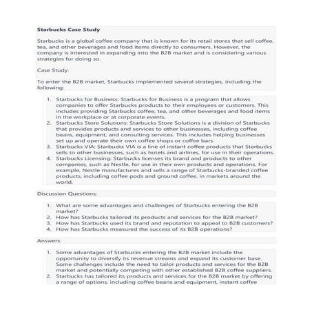 Starbucks Case Study B2B.doc