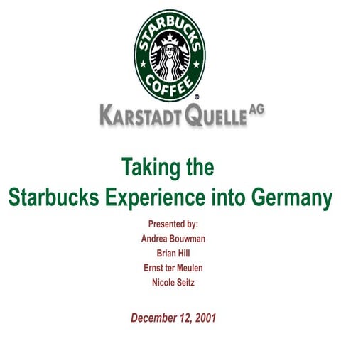 Starbucks Germany Market-Entry