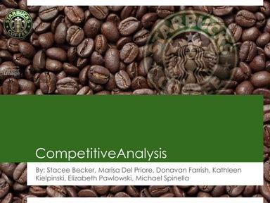 Starbucks - Competitive Analysis