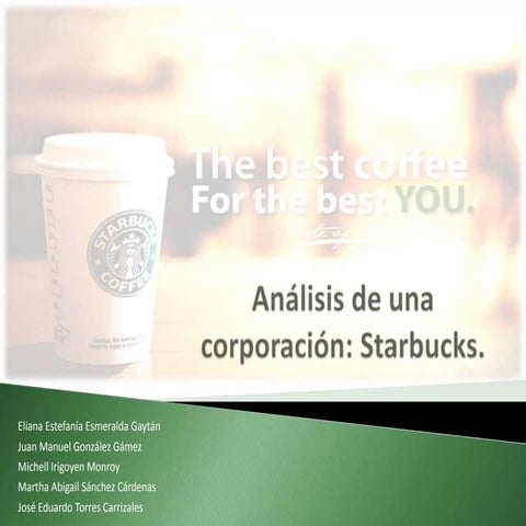 Análisis de una Corporación: Starbucks.