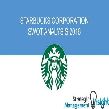 Starbucks swot analysis 2016 (FREE)