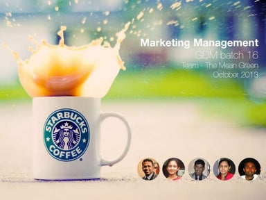 Marketing plan for Starbucks