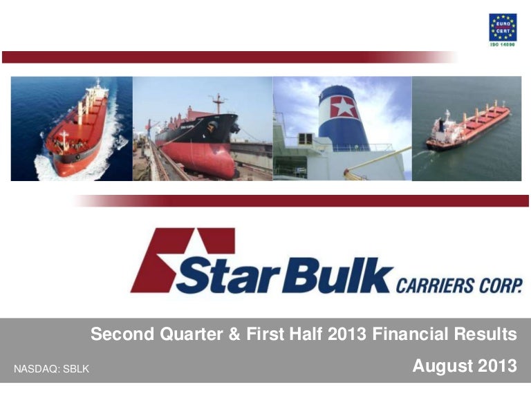 Star Bulk Carriers Q2 2013 results presentation