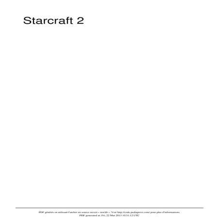 Starcraft 2 | PDF