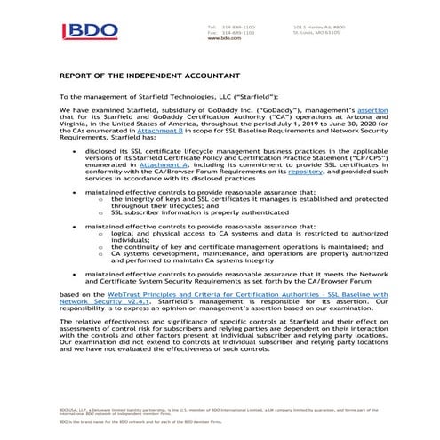 Starfield wtbr indp acct opinião e mgmt afirmação final junho 2020