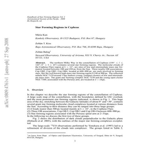 Star forming cepheus