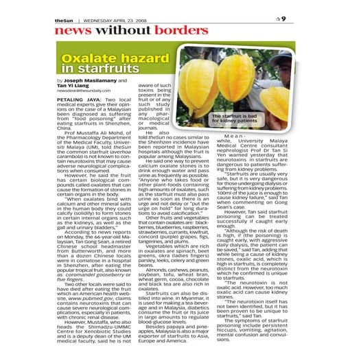 Starfruit Bad For Kidney Patients PPT