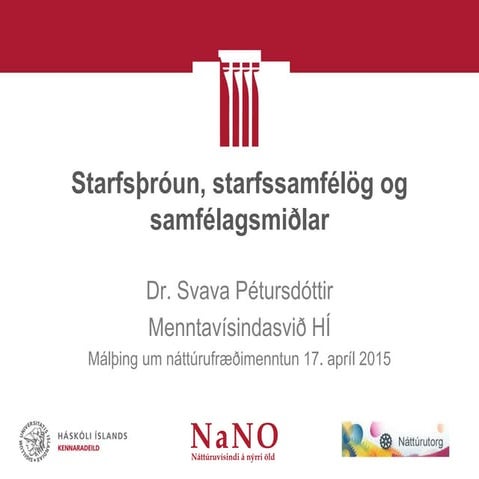 Starfsþróun, starfssamfélög og samfélagamiðlar 