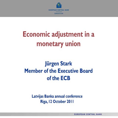 Economic adjustment in a monetary union