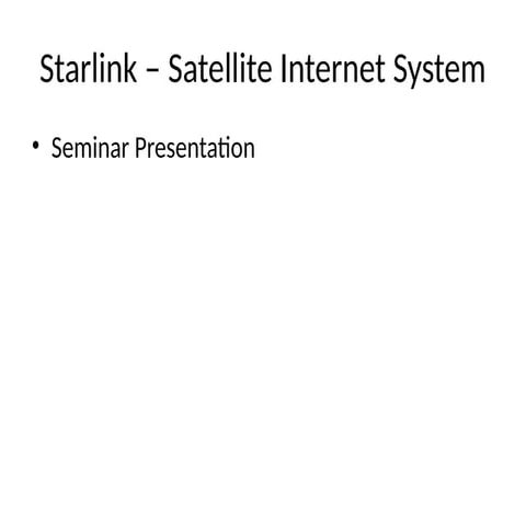 Starlink | PPTX