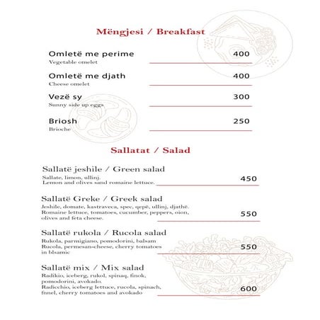 Comprehensive Menu Featuring Fresh Salads, Seafood, Pasta, and Desserts ...