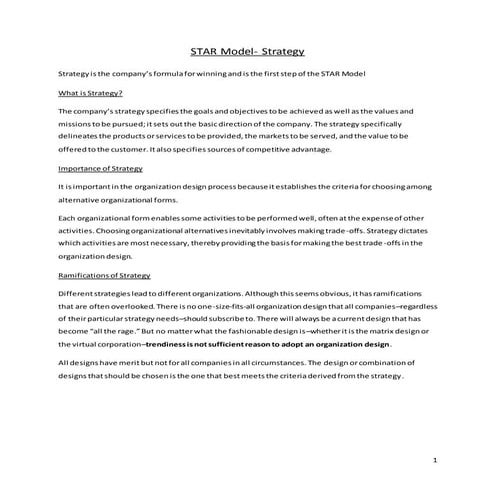 Defining Organizational Strategy