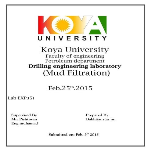 (Mud Filtration)