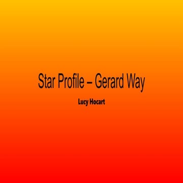 Star profile – Gerard Way