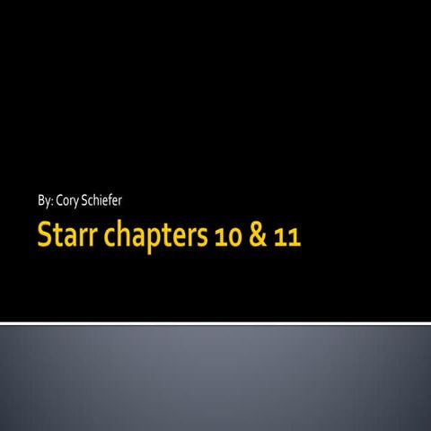 Starr chapters 10 & 11 | PDF