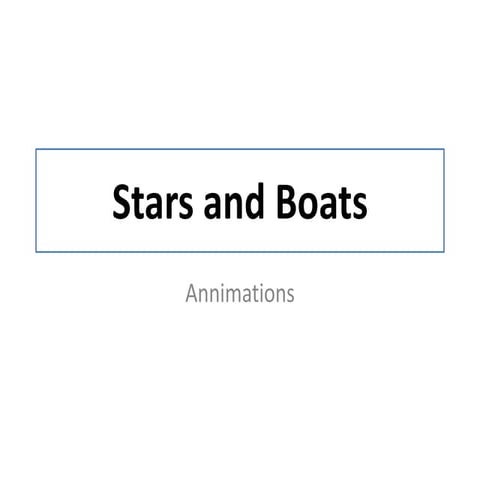 Stars And Boats