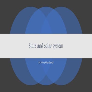 Stars and solar system