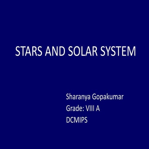 Stars and solar system sharanya