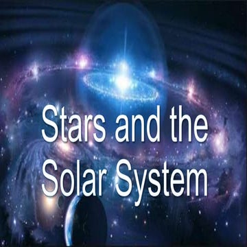 Stars and the solar system