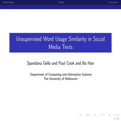 Unsupervised Word Usage Similarity in Social Media Texts