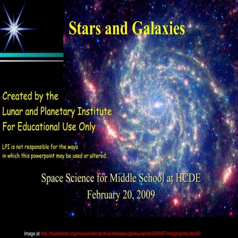 Stars galaxies powerpoint