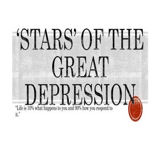 Stars of the great depression