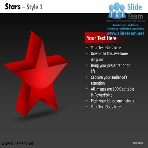 Stars on pedestal prize design 1 powerpoint presentation templates.