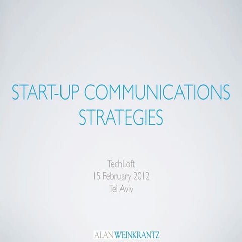 StartUp PR Strategies