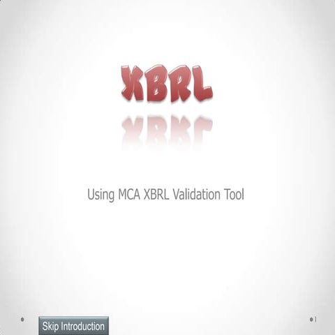 Using xbrl validation tool - XBRL Flash Tutorials