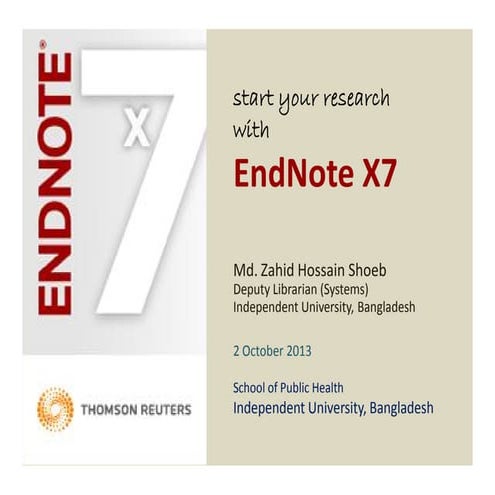 Start your research with endnote (edited)