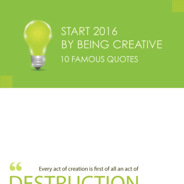 Start 2016 by being creative - 10 famous quotes (infographic)