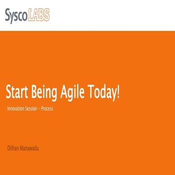 Being agile 