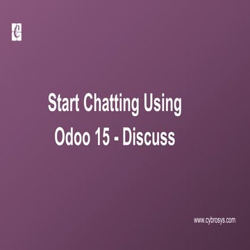 Start Chatting - Odoo 15 Discuss