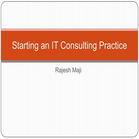 Start consulting service