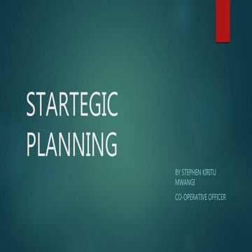 STRATEGIC PLANNING 