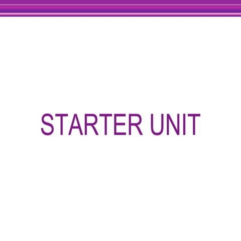 Starter unit revision