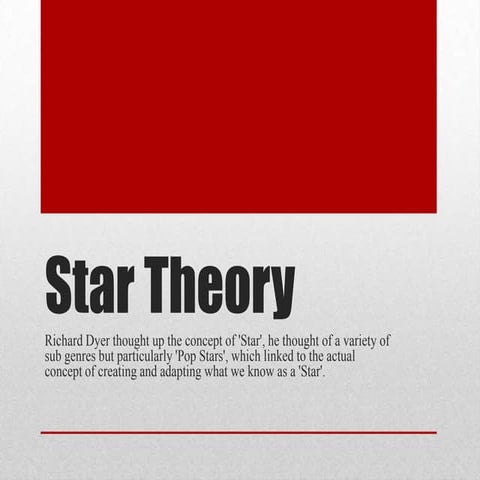 Richard Dyer's Star Theory  