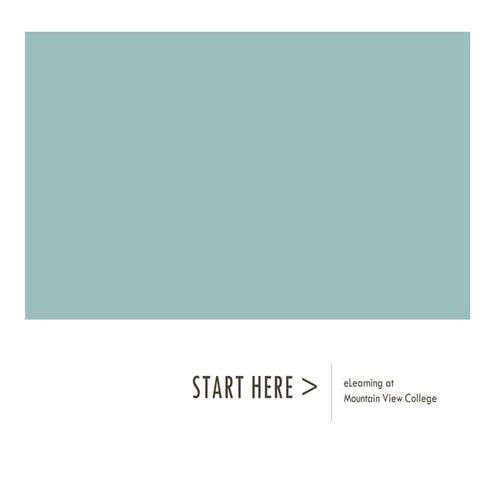 eLearning Introduction at Mountain View College