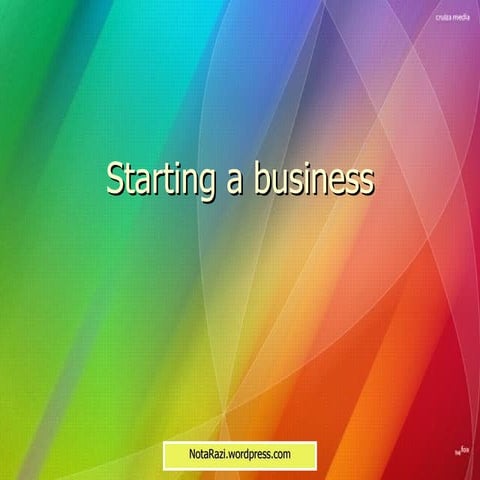 Starting A Business