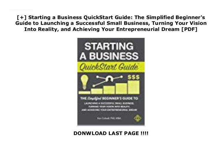 Starting a Business QuickStart Guide The Simplified Beginner's G…
