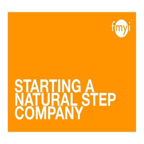 Starting A Natural Step Business