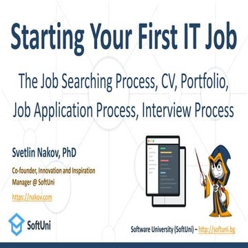 How to Start Your First IT Job?