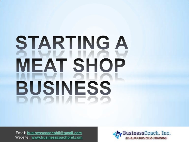 Starting a meat shop business