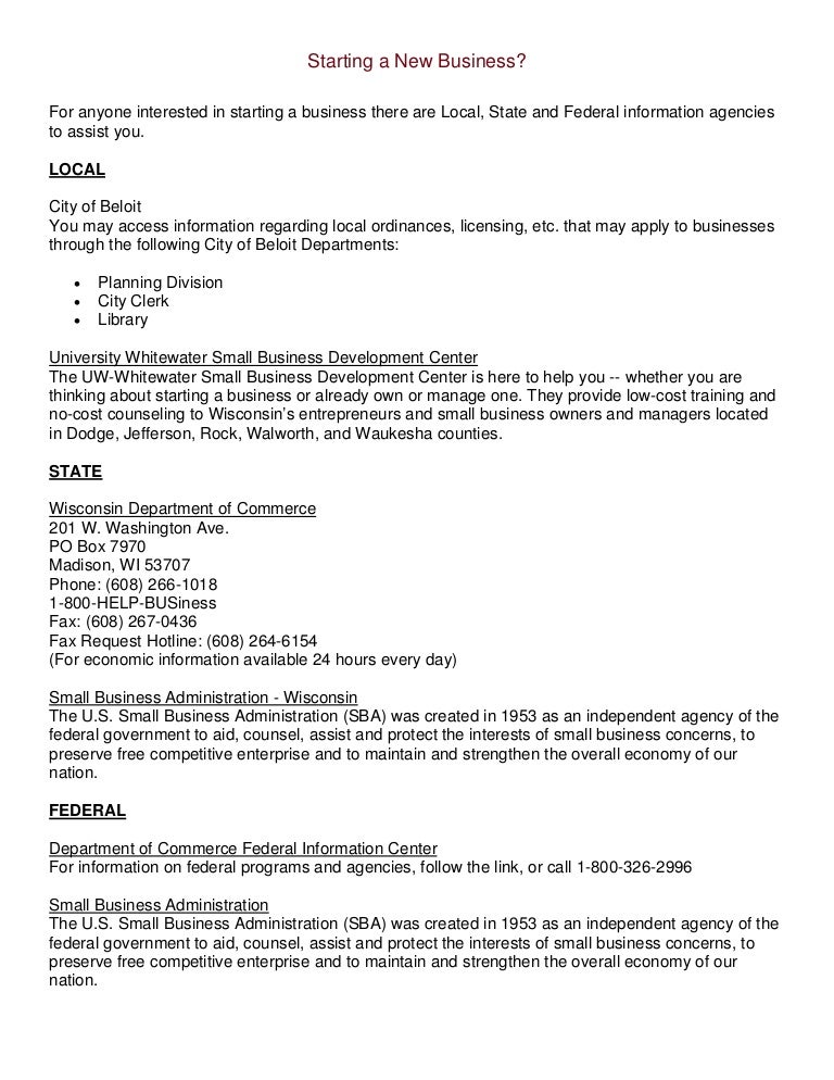 Starting a New Business in WI