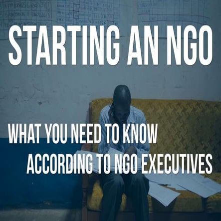Starting an NGO