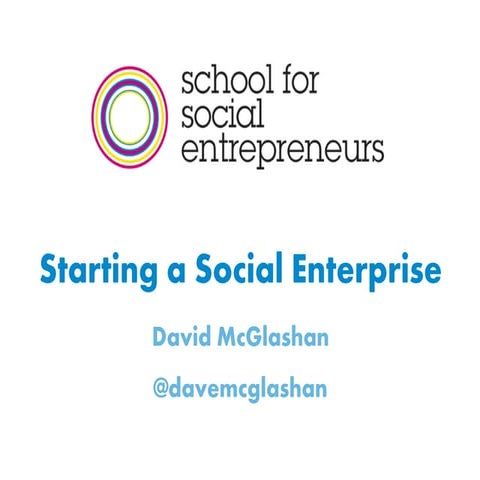 Starting a Social Enterprise