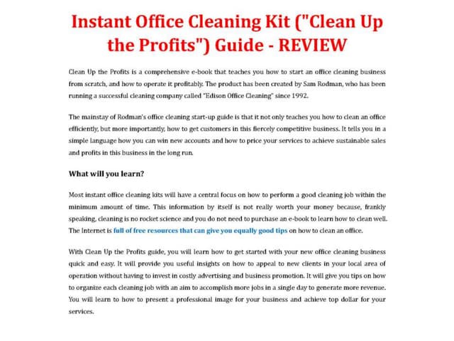 Starting Cleaning Business